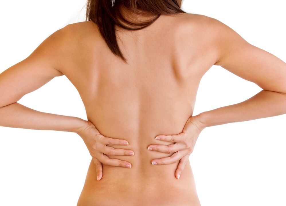 Dolor de espalda con osteocondrosis de la región torácica. 
